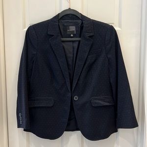 The Limited Navy 3/4 sleeve blazer